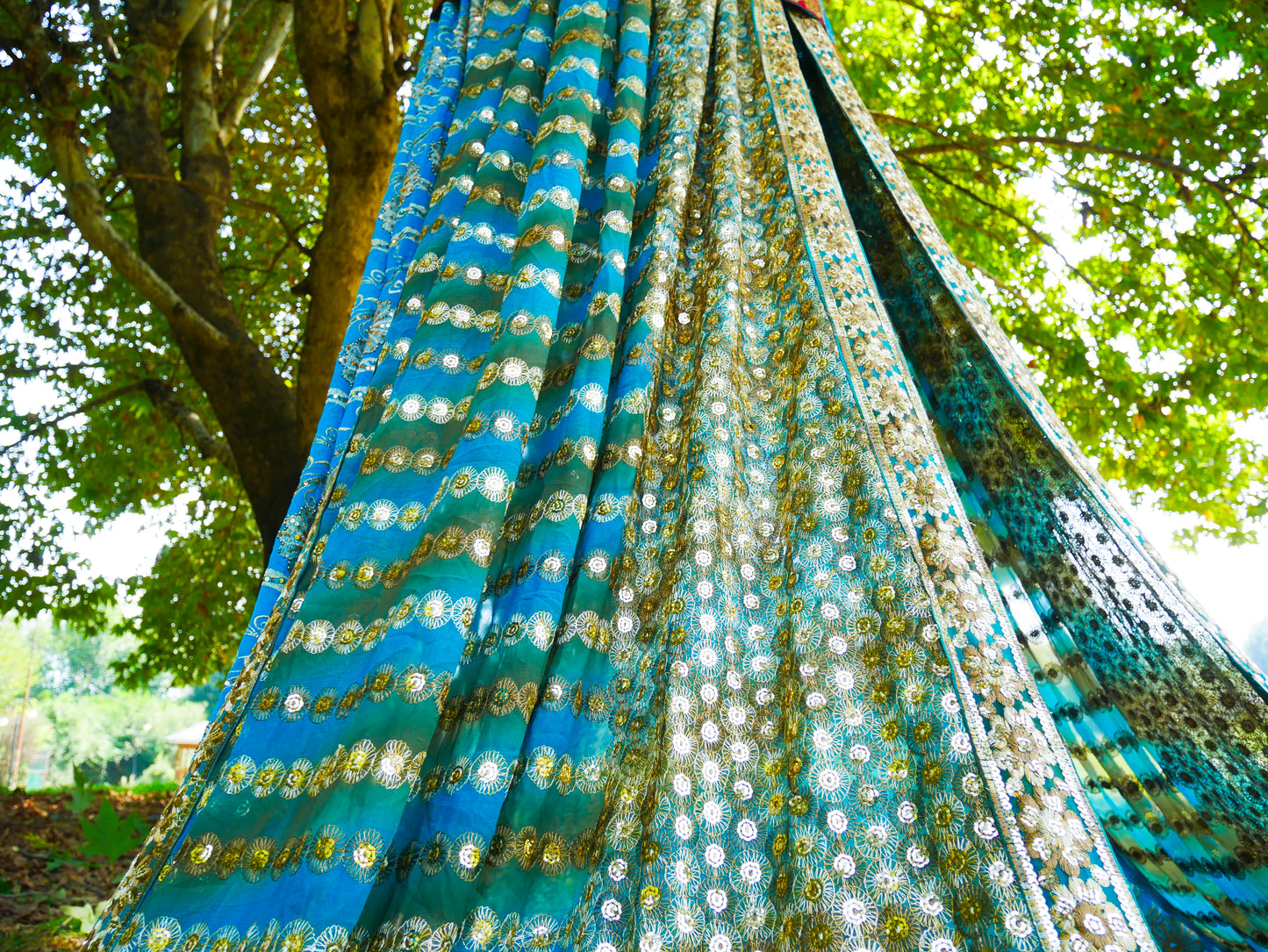 Boho canopy - Saree tent - bed canopy  | hippie decor - Shanti baldachin for Meditation Spaces or Reading nooks