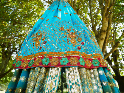 Boho canopy - Saree tent - bed canopy  | hippie decor - Shanti baldachin for Meditation Spaces or Reading nooks