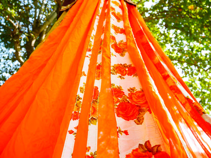 Boho canopy  Saree tent - bed canopy  | hippie decor - Shanti baldachin for Meditation Spaces or Reading nooks
