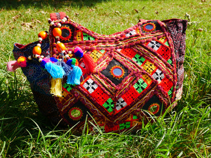 Boho bag - colorful hippie bag | handmade bohemian shoulder bag | Festival hobo bag
