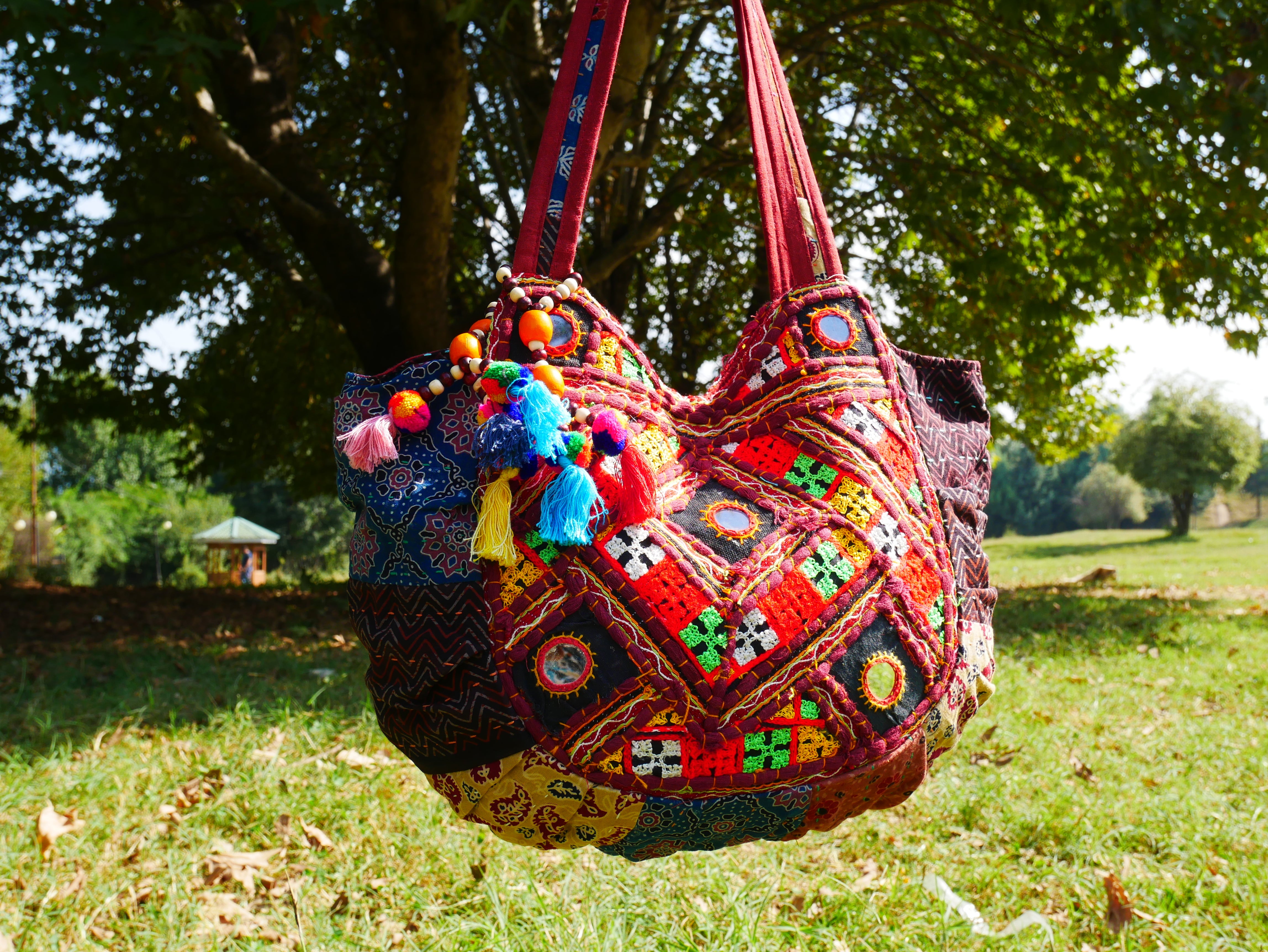 Bolso bohemio - bolso hippie colorido | bandolera bohemia hecha a mano | bolso hobo de festival
