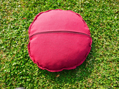 Kashmiri Mandala Meditation Cushion Cover – Hand-Embroidered Boho Floor Pillow for Yoga, Mindfulness & Relaxation | Cover Only