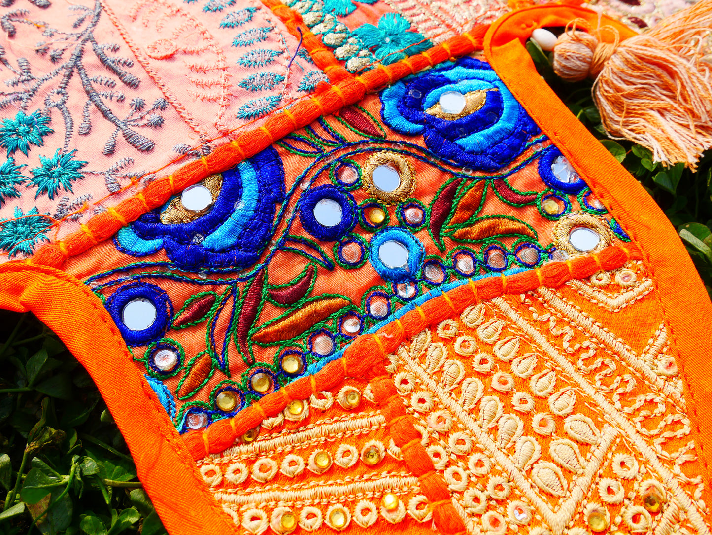 Indian Patchwork Toran – handmade door valance | Boho hippie curtain, window décor & wall tapestry