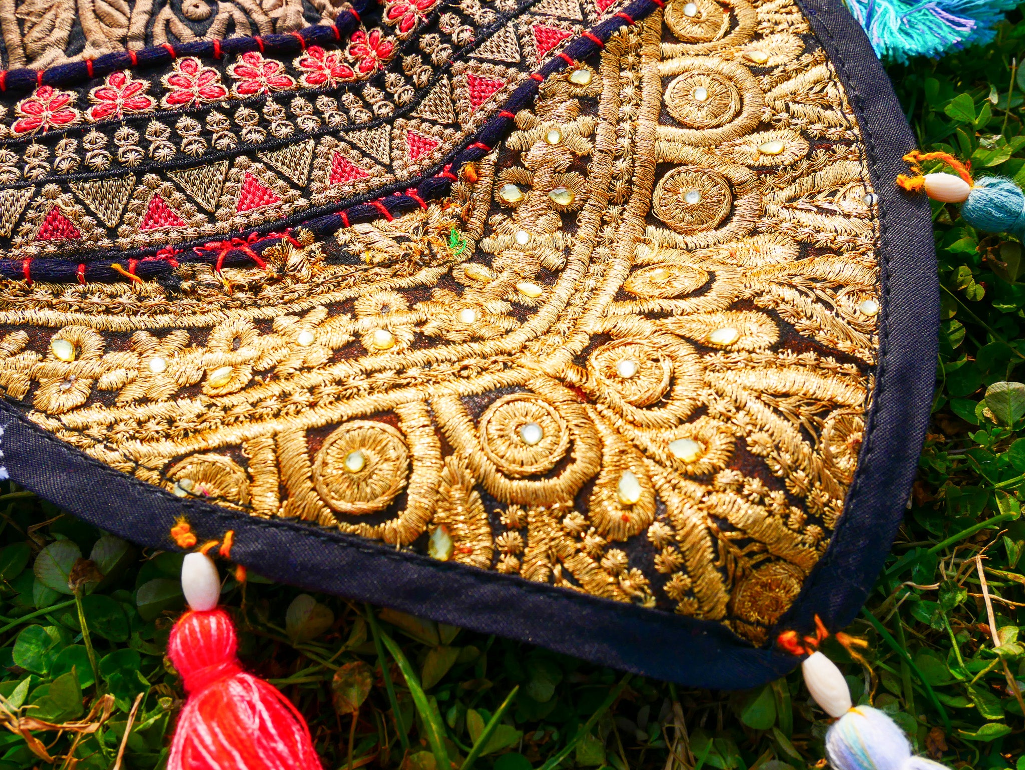 Indian Door hanging - Boho door valance | bohemian wall hanging - patchwork tapestry |  multicolor
