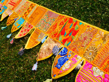 Extra large Toran 6,5ft Indian window valance - door hanging - Hippie wall decor