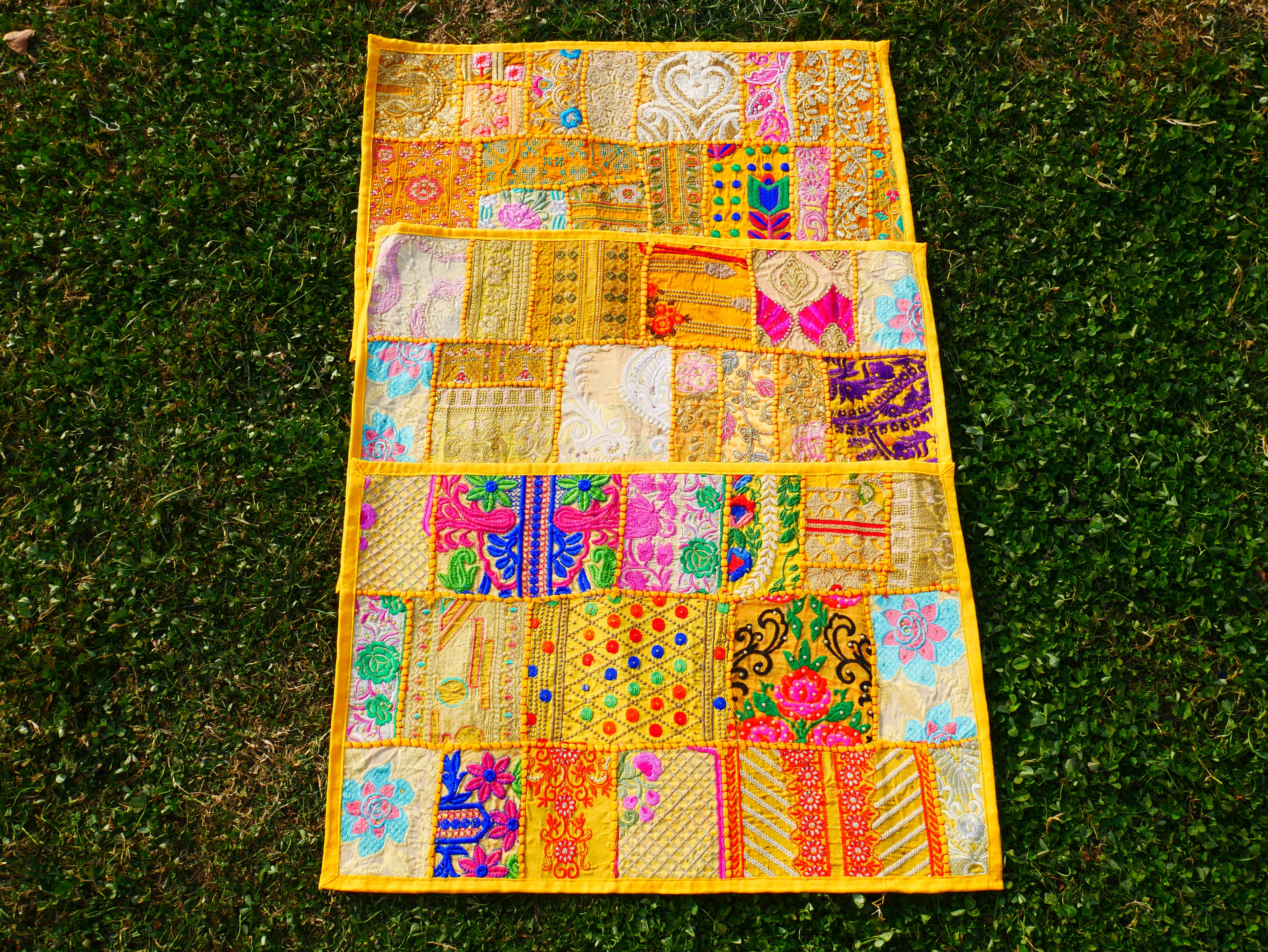 Orange throw pillow - Indian patchwork cushion cover hippie chic | colorful, decorative pillow case for bohemian decor | patchwork pillow hippie cushion COVER
