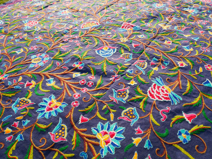 Böhmische Luxusbettwäsche "Dream of Kashmir" handbesticktes Betttuch