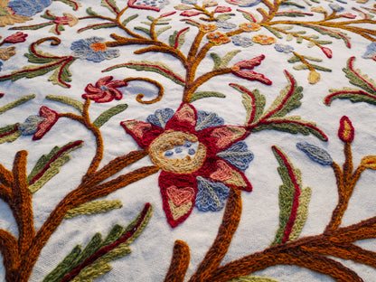 Bohemian luxury bedding "Dream of Kashmir" hand embroidered bed thow