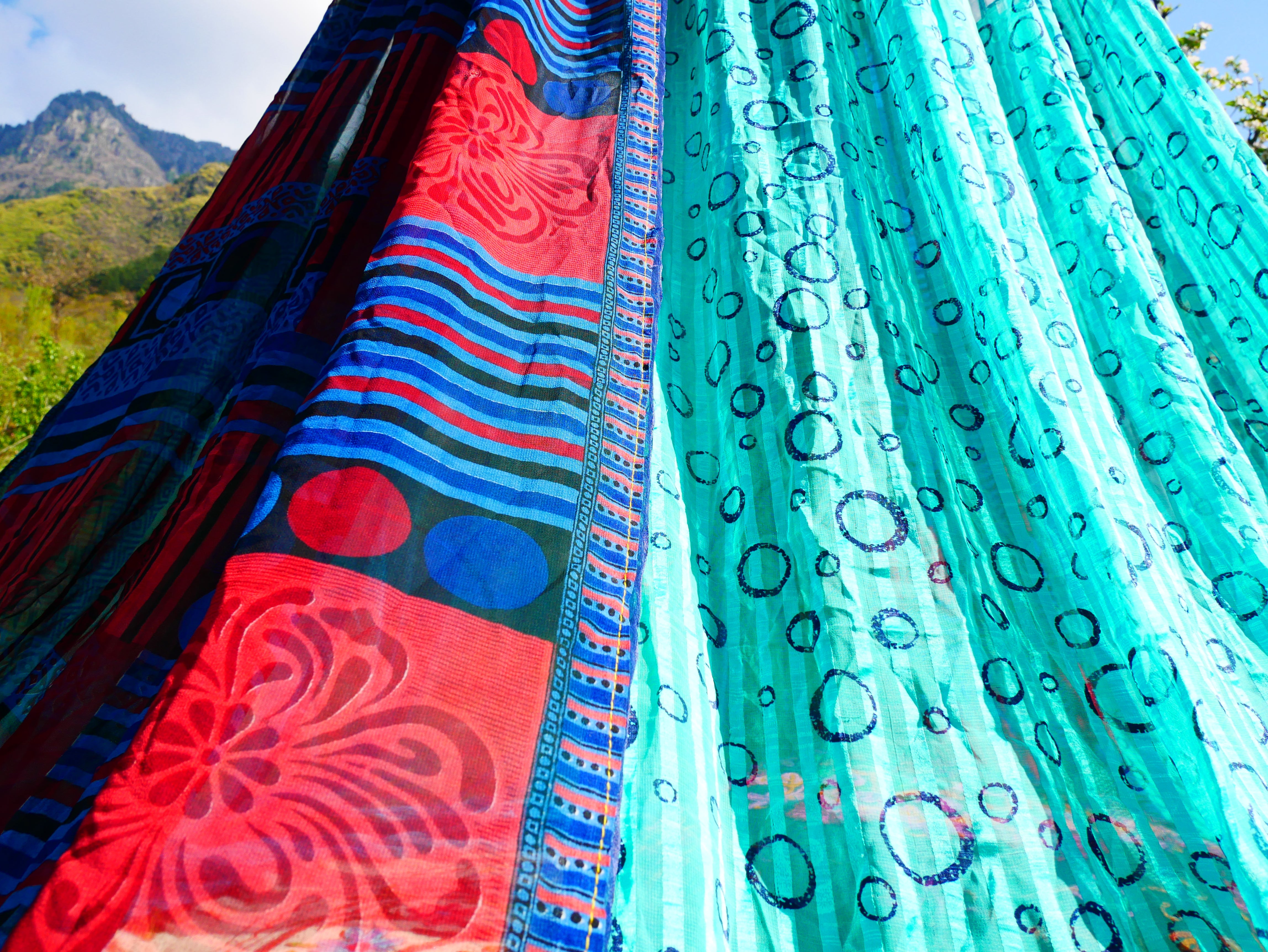 Dosel bohemio - Tienda de sari - Dosel de cama | Decoración hippie - Baldaquino Shanti para espacios de meditación o rincones de lectura