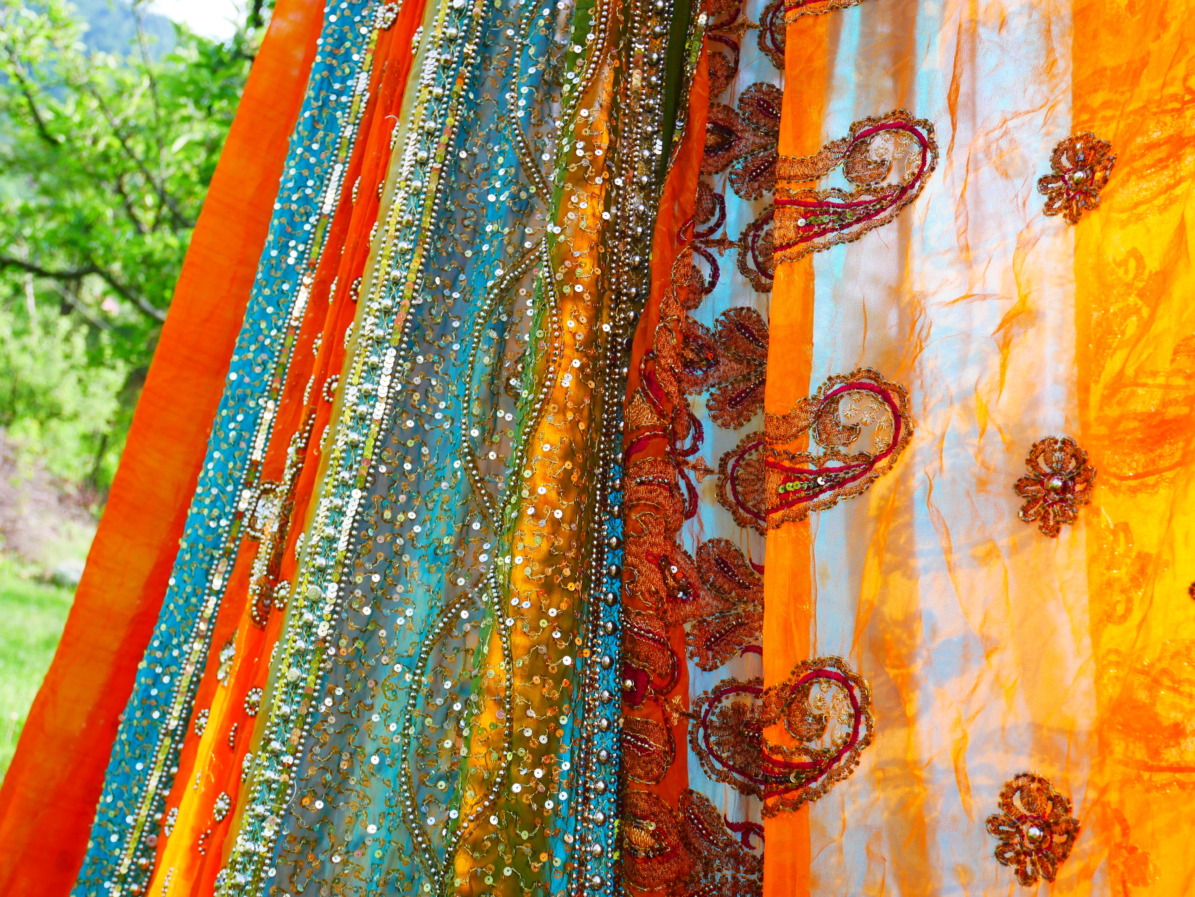 Embroidery canopy - Wedding Saree tent - bed canopy  | hippie decor - Shanti baldachin