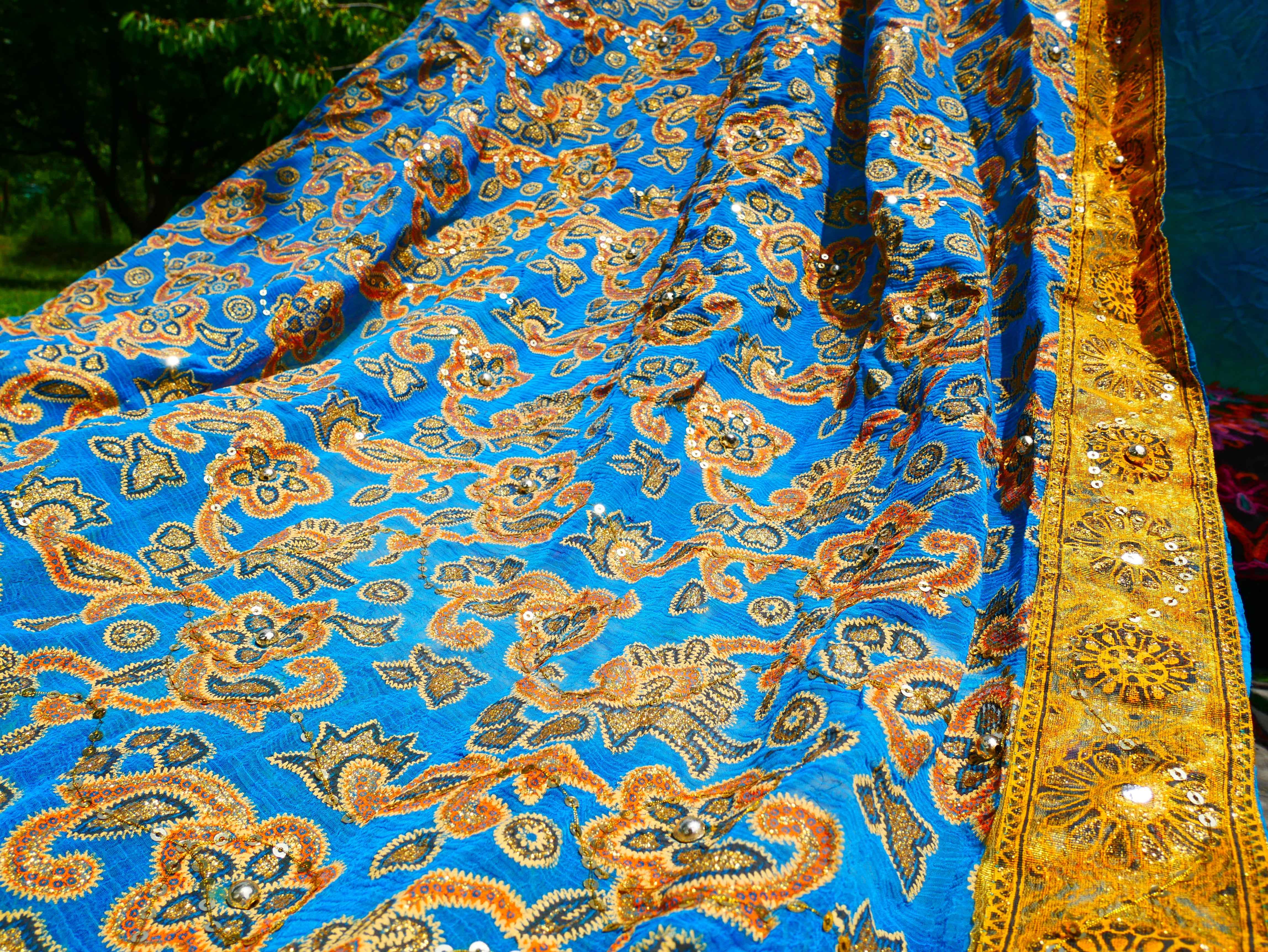 Shanti baldachin for Meditation Spaces or Reading nook - Kashmiri Canopy Saree tent