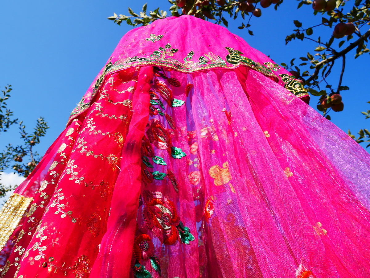 Saree canopy - hanging tent - bed canopy | bohemian wedding backdrop | Indian Hippie decor - floor seating area | meditation room - glamping