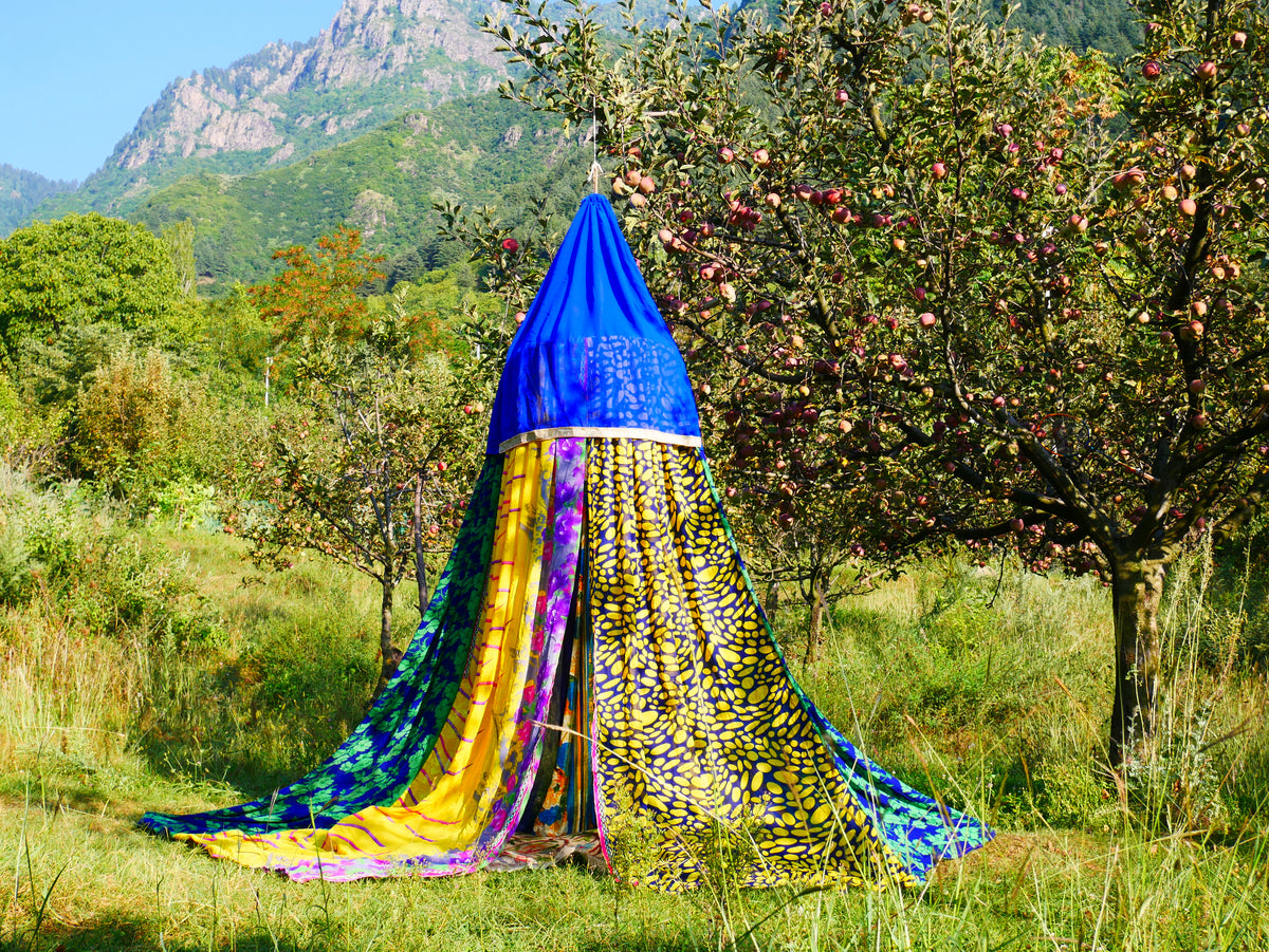 Embroidery canopy - Wedding Saree tent - bed canopy  | hippie decor - Shanti baldachin