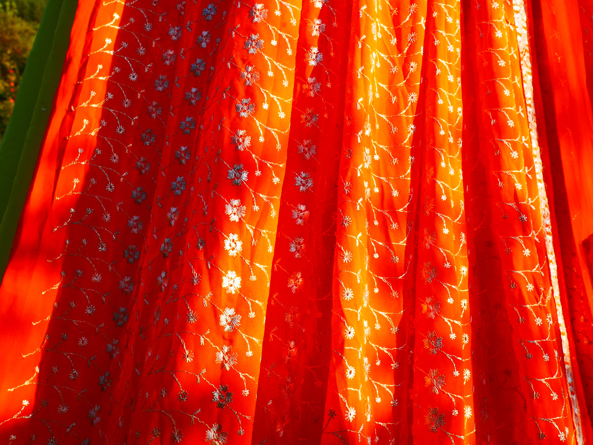 Shanti baldachin for Meditation Spaces or Reading nook - Kashmiri Canopy Saree tent