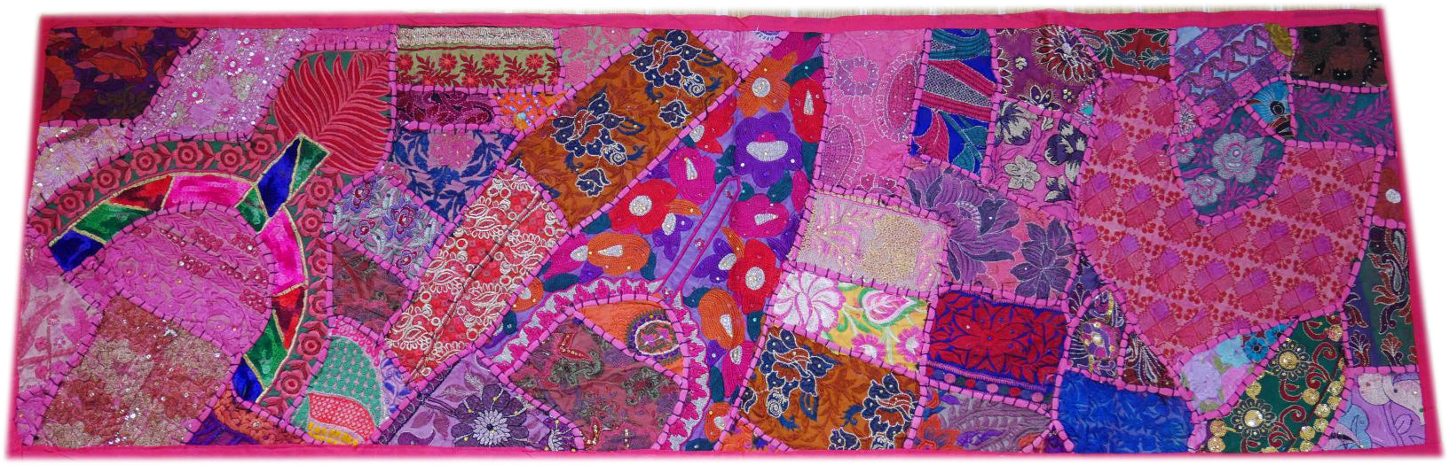 Table runner - wall tapestry boho style Indian wall hanging colorful table runner