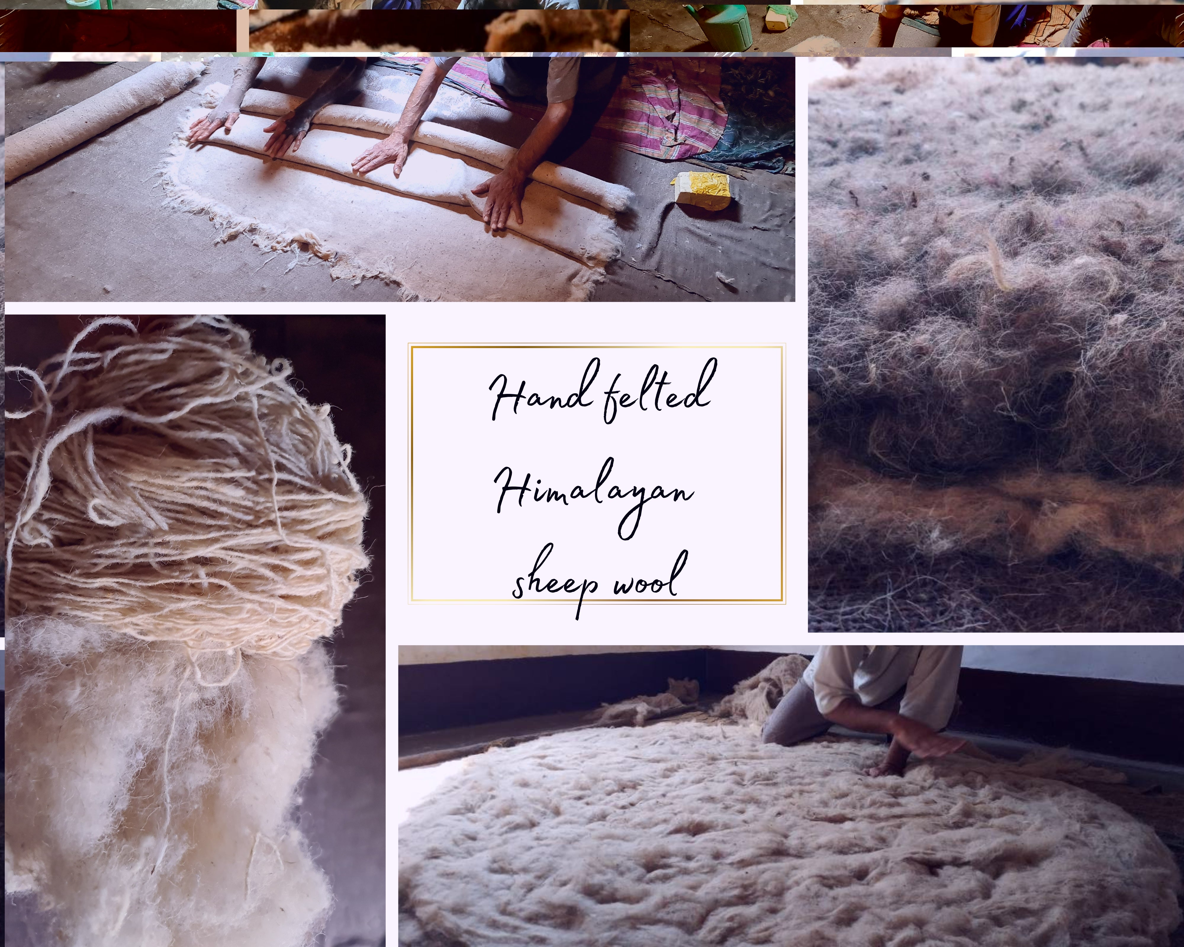 6*9 hand felted Kashmiri Namda - fully embroidered - soft bohemian bedroom rug - The Shanti Home