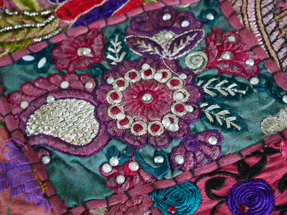 Table runner - wall tapestry "boho love" Indian wall hanging  colorful table runner - The Shanti Home