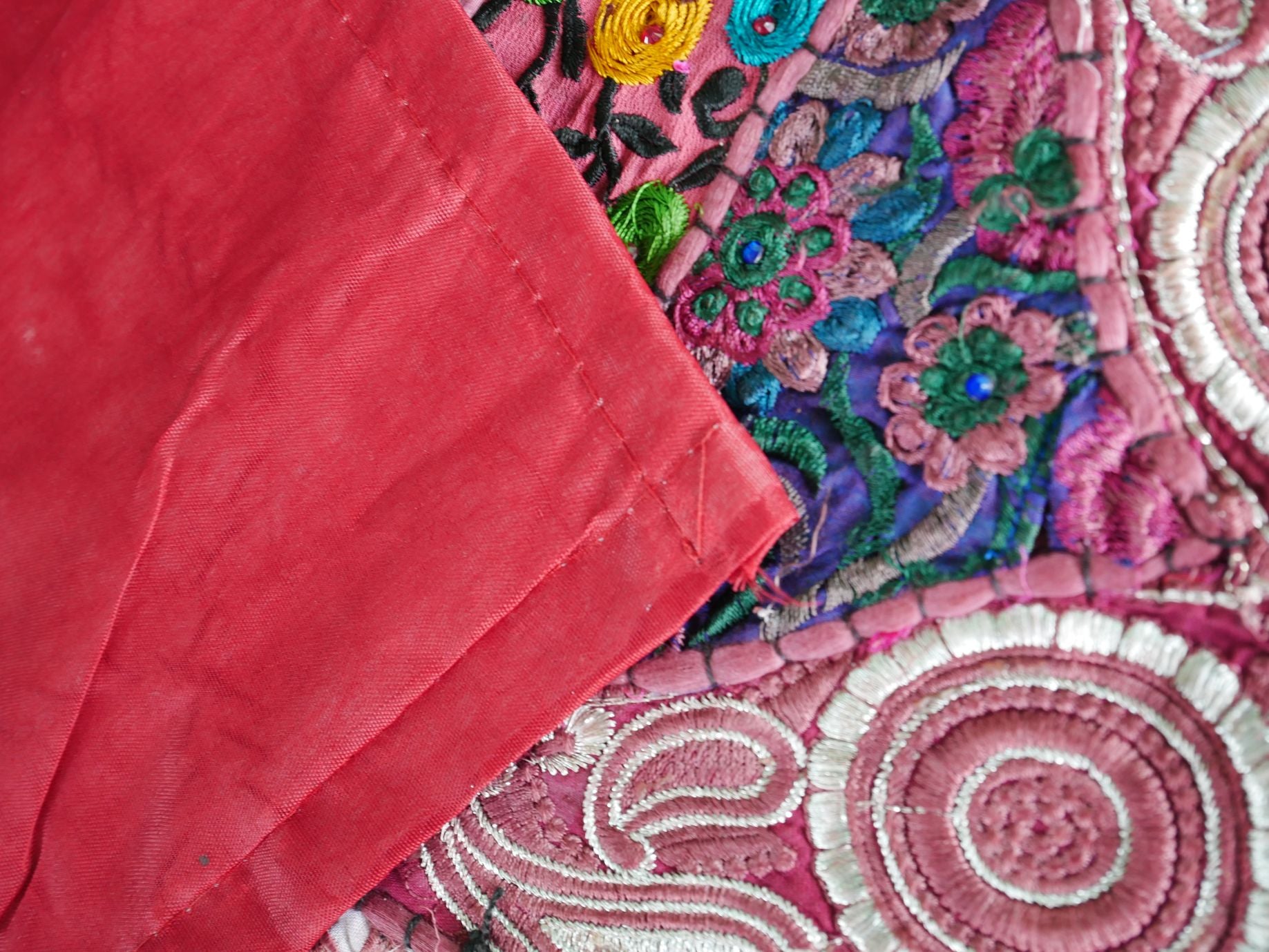 Table runner - wall tapestry "boho love" Indian wall hanging  colorful table runner - The Shanti Home