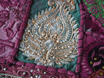 Table runner - wall tapestry "boho love" Indian wall hanging  colorful table runner - The Shanti Home