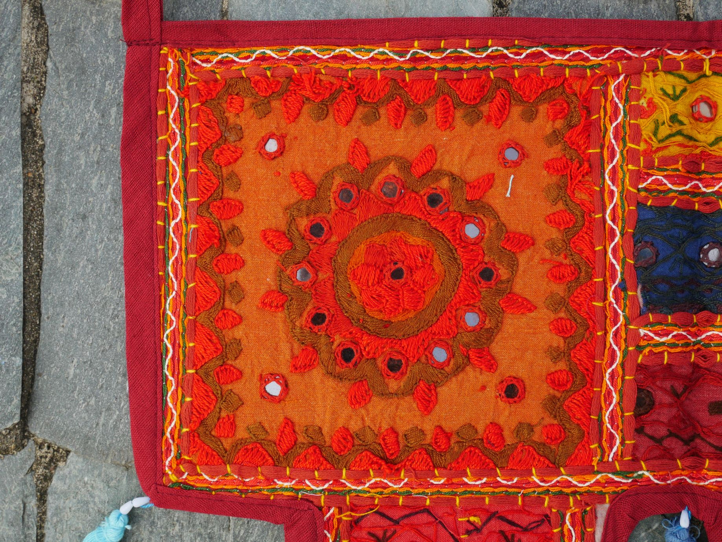 Colorful Toran - Indian door hanging - Boho window valance multicolor - The Shanti Home