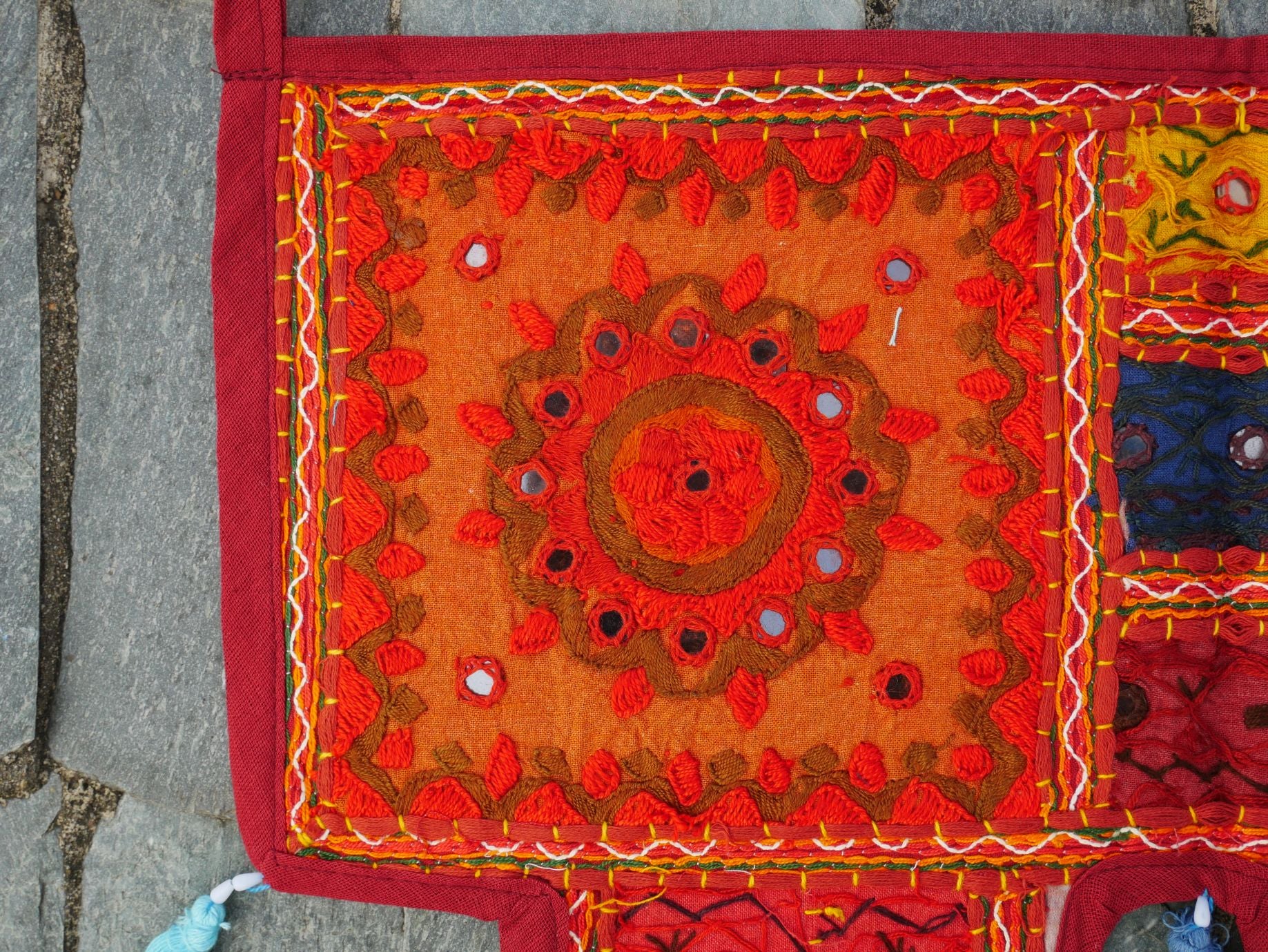 Colorful Toran - Indian door hanging - Boho window valance multicolor - The Shanti Home