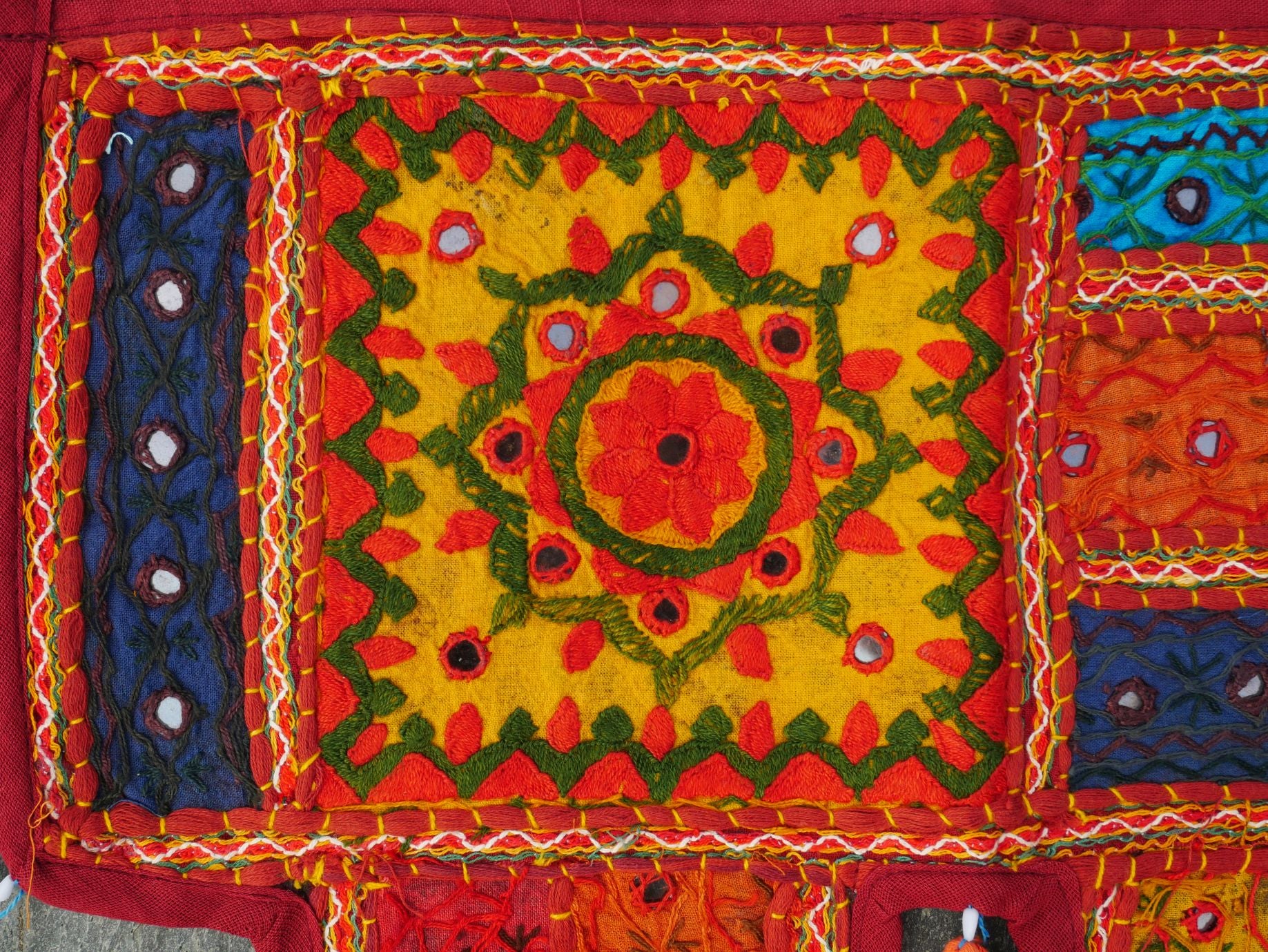 Colorful Toran - Indian door hanging - Boho window valance multicolor - The Shanti Home