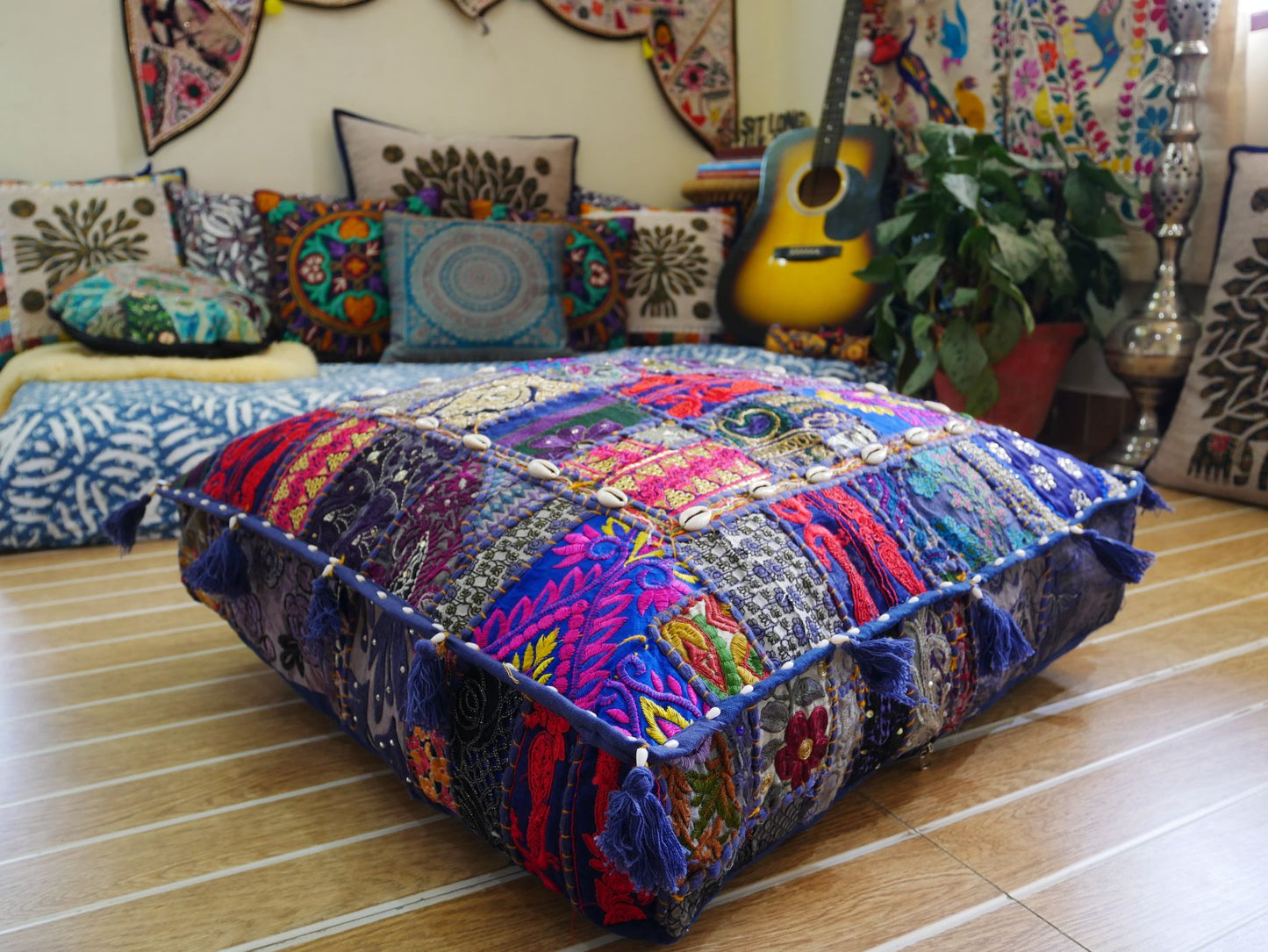 Design Boho Floor Pillows Large Floor Pillow Bohemian Patchwork