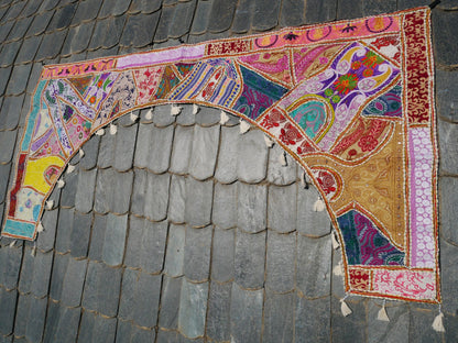 Large Indian Entrance Decor - Toran - Boho Wall Decor - Window Valance - The Shanti Home