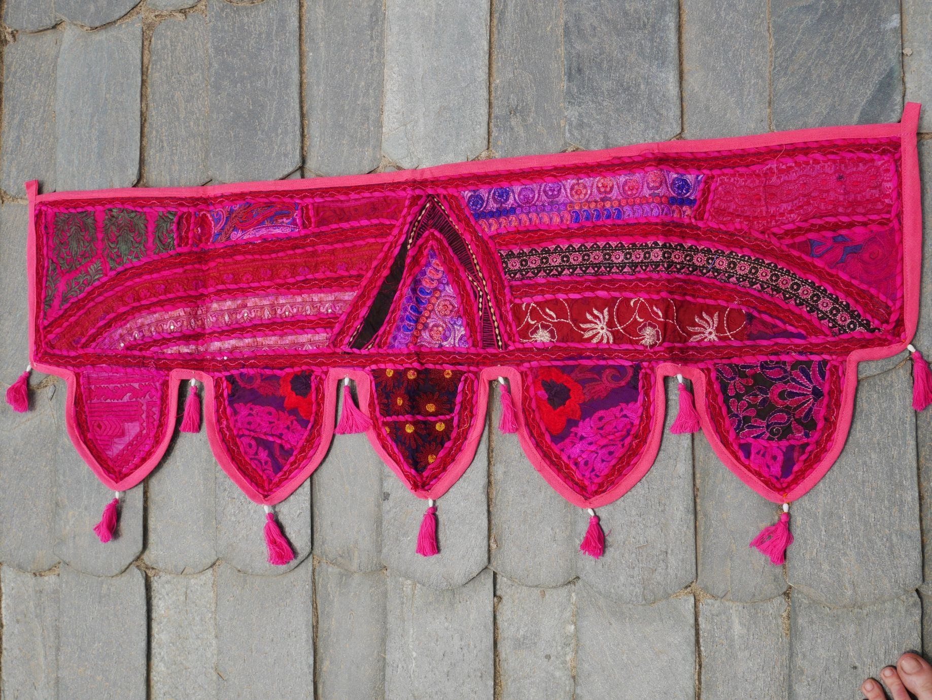 Indian Toran - colorful door hanging | boho wall decor - window valance - The Shanti Home