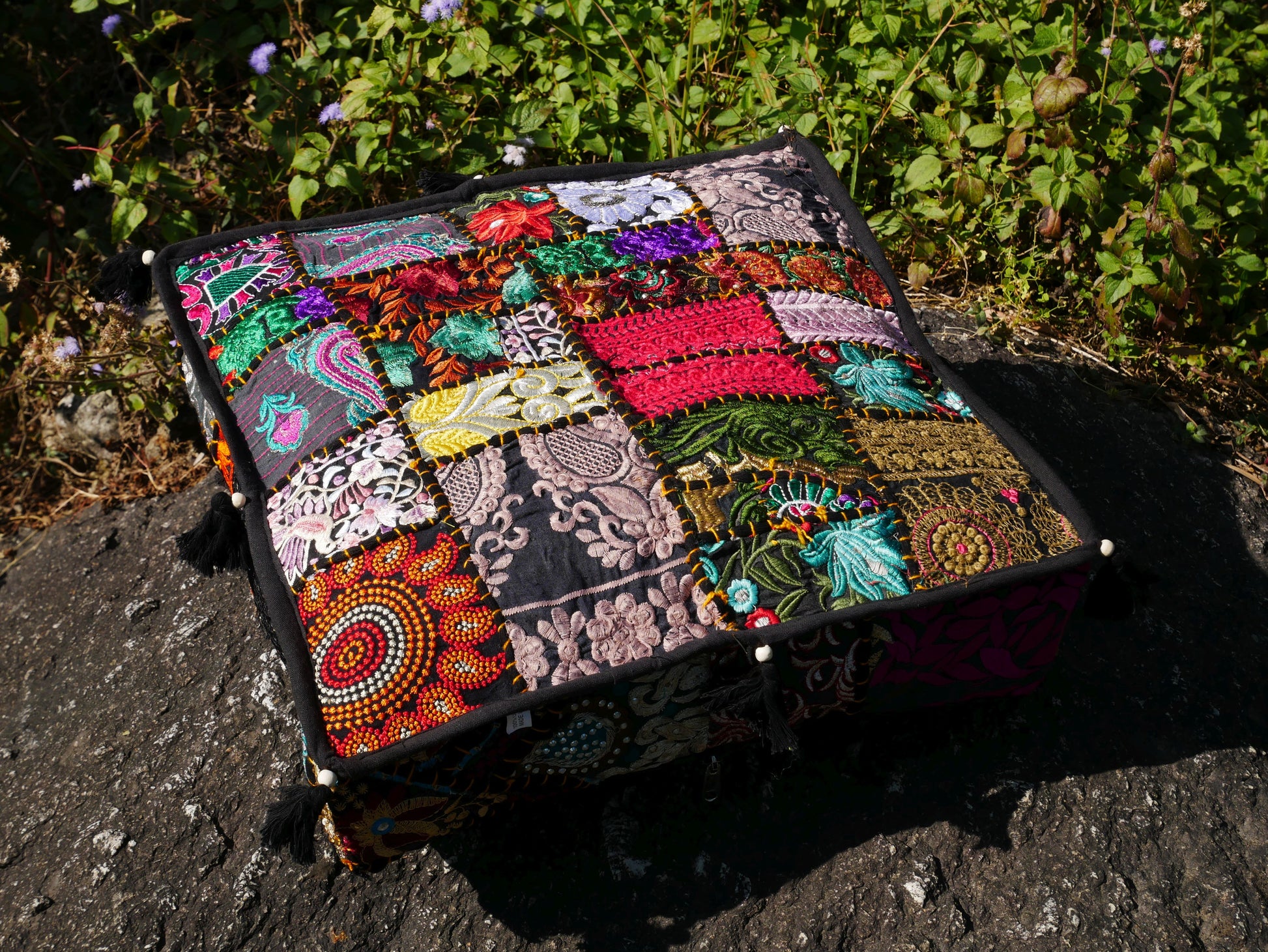 Small floor pillow cover | meditation cushion for Indian bohemian floor seating - The Shanti Home