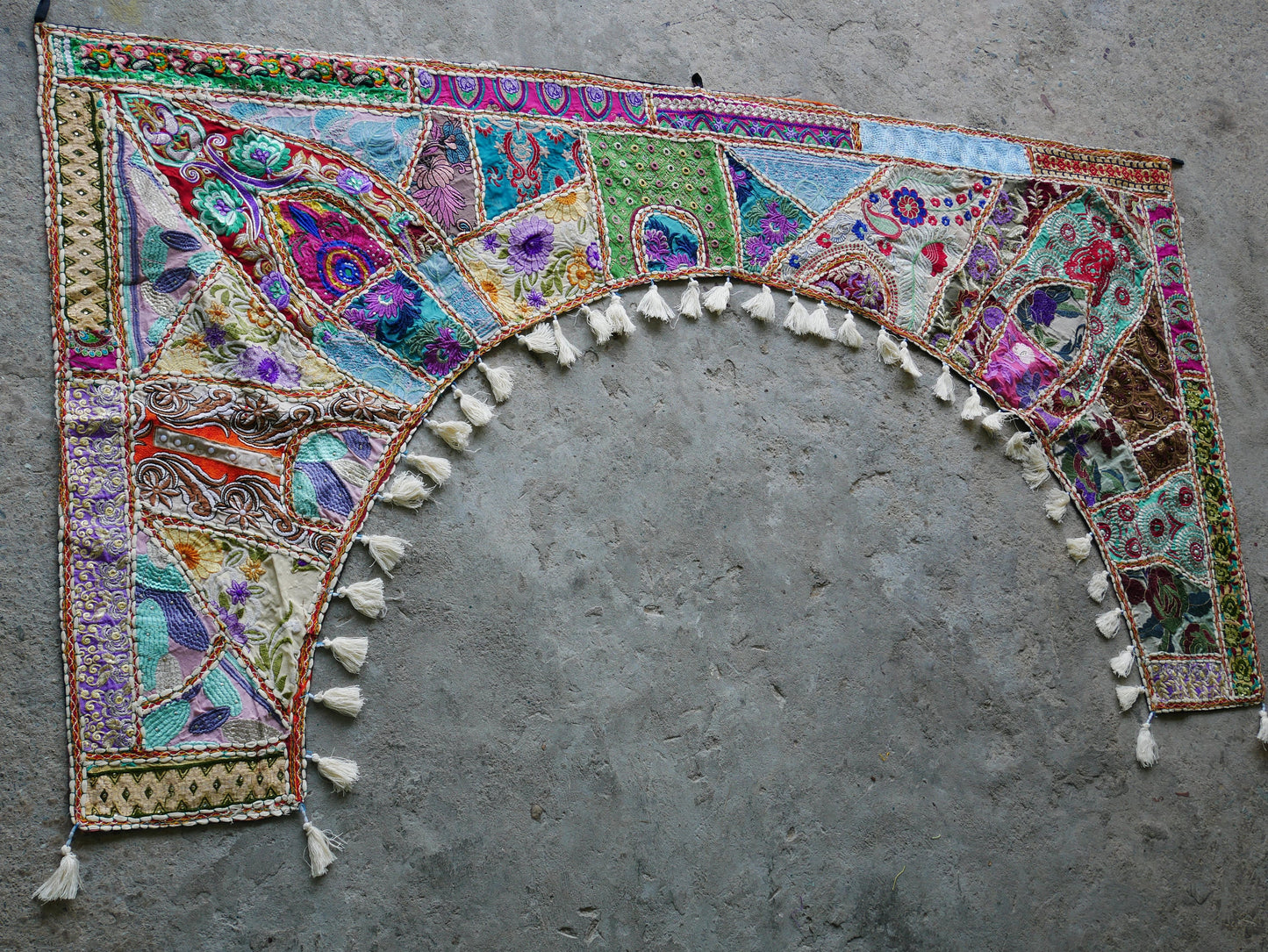 Large Indian Entrance Decor - Toran - Boho Wall Decor - Window Valance - The Shanti Home