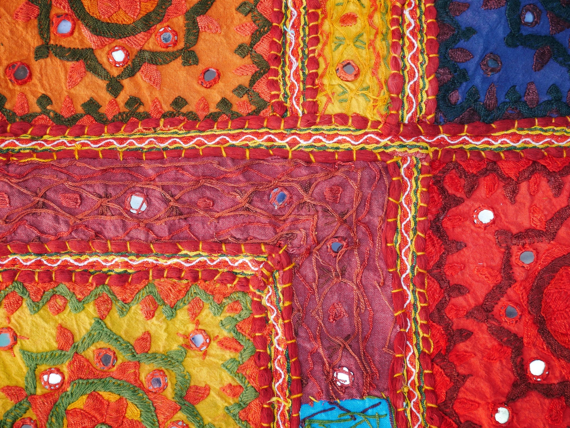 Indian Toran XXL window valance | boho curtain - bohemian wall tapestry | colorful window decor from the Thar desert - The Shanti Home