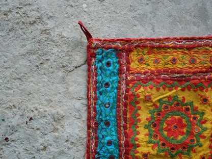 Indian door curtain Toran | bohemian window valance | colorful hippie tapestry ethnic boho wall decor - The Shanti Home