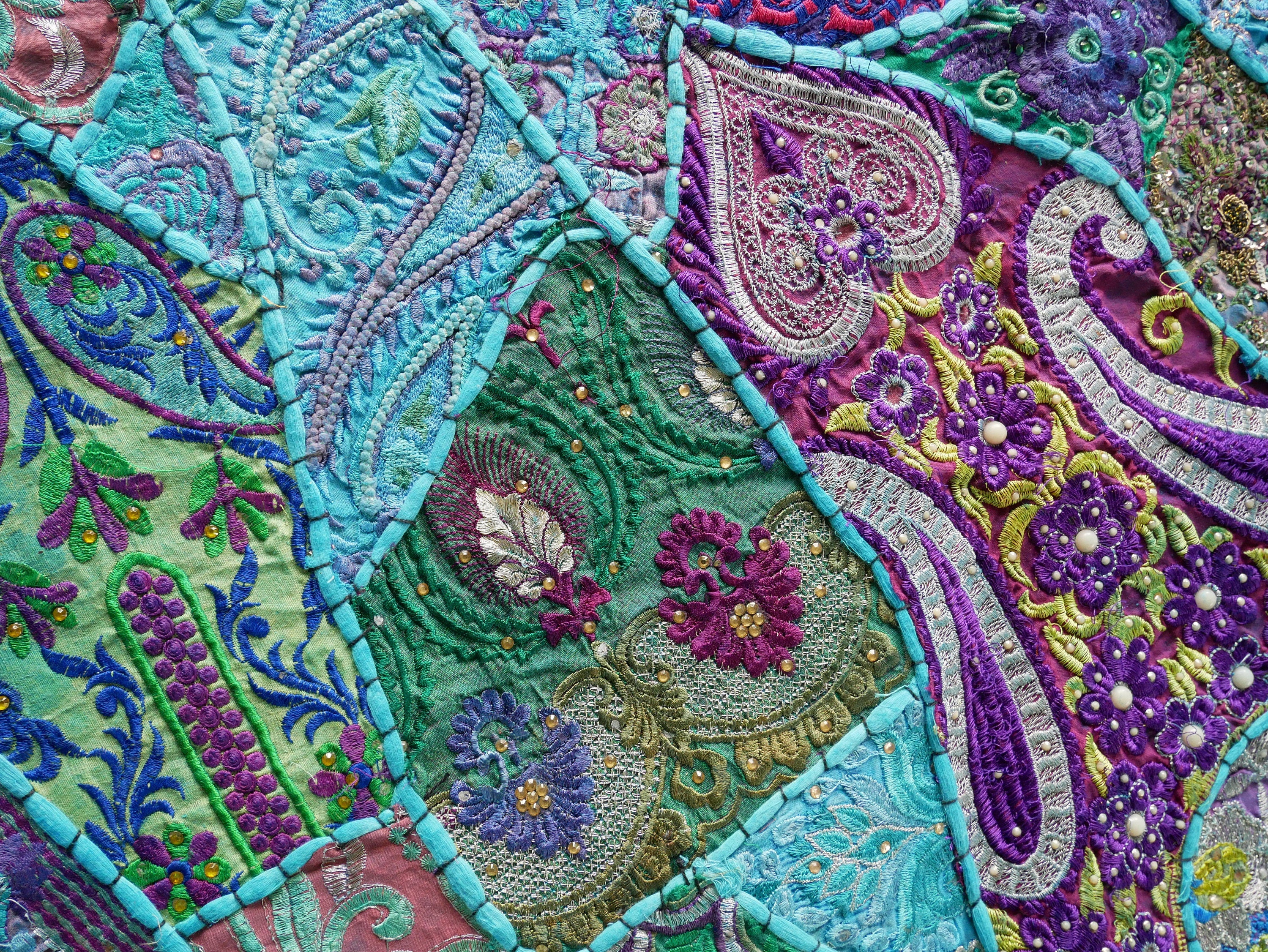 Blue wall tapestry - Indian wall hanging - bohemian hippie wall decor - The Shanti Home