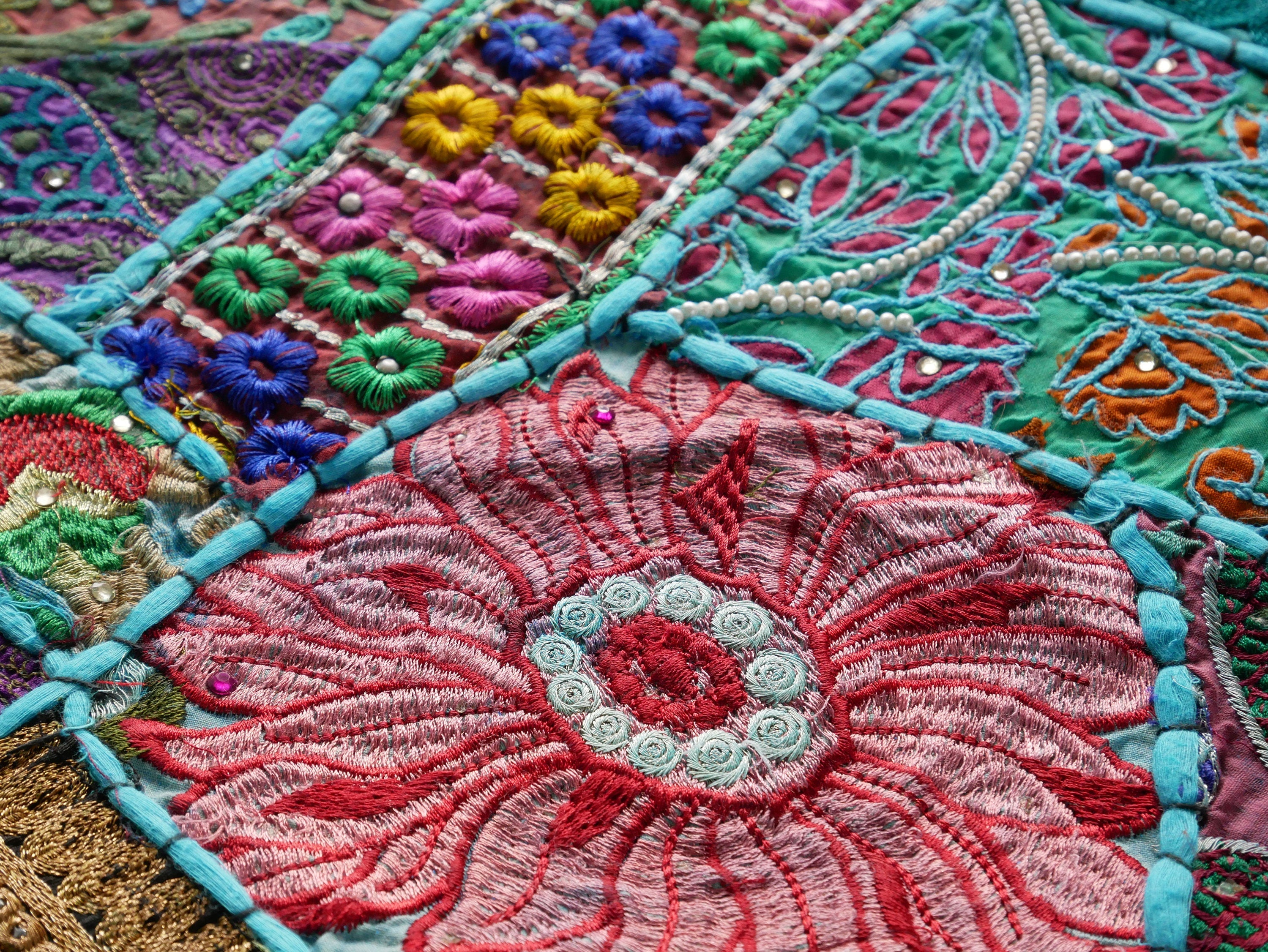 Blue wall tapestry - Indian wall hanging - bohemian hippie wall decor - The Shanti Home