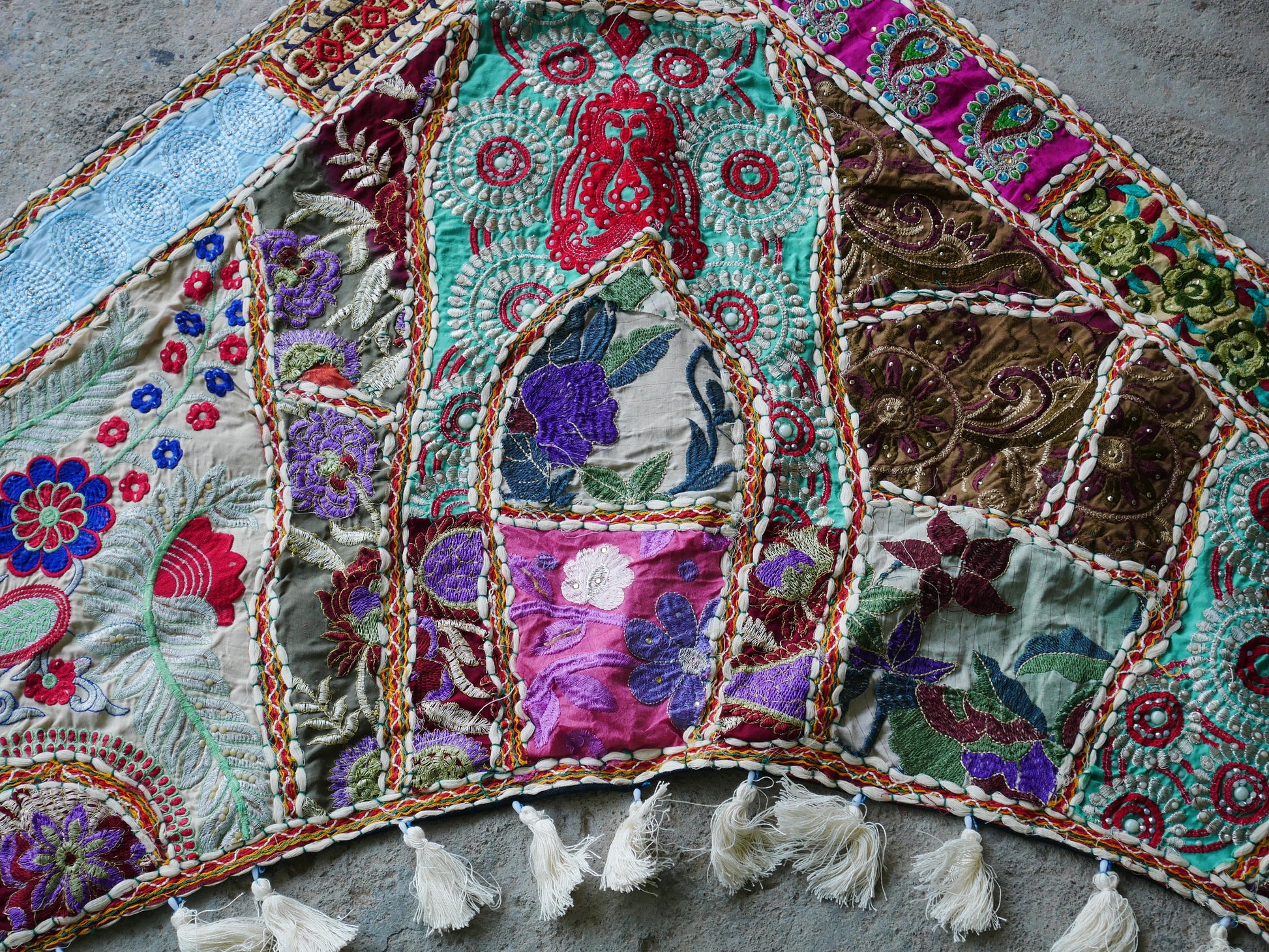 Large Indian Entrance Decor - Toran - Boho Wall Decor - Window Valance - The Shanti Home