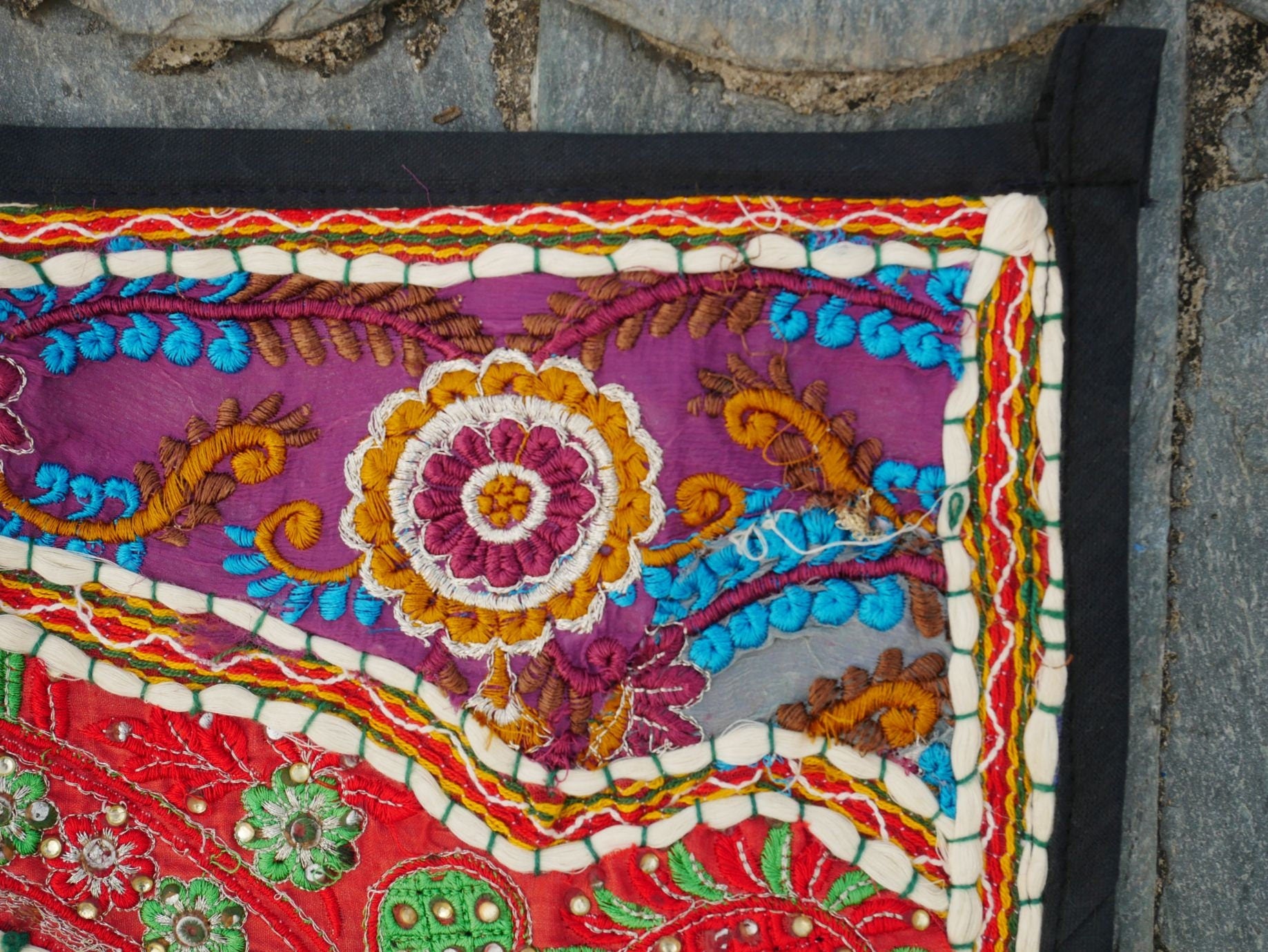 Indian Toran - door hanging | Boho window valance - hippie boho curtain  | handmade door curtain Bohemian wall decor - colorful home decor - The Shanti Home