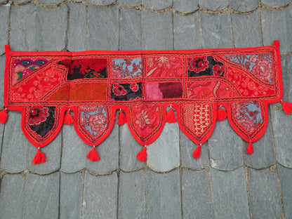 Indian Toran - door hanging - boho curtain - colorful window valance - The Shanti Home