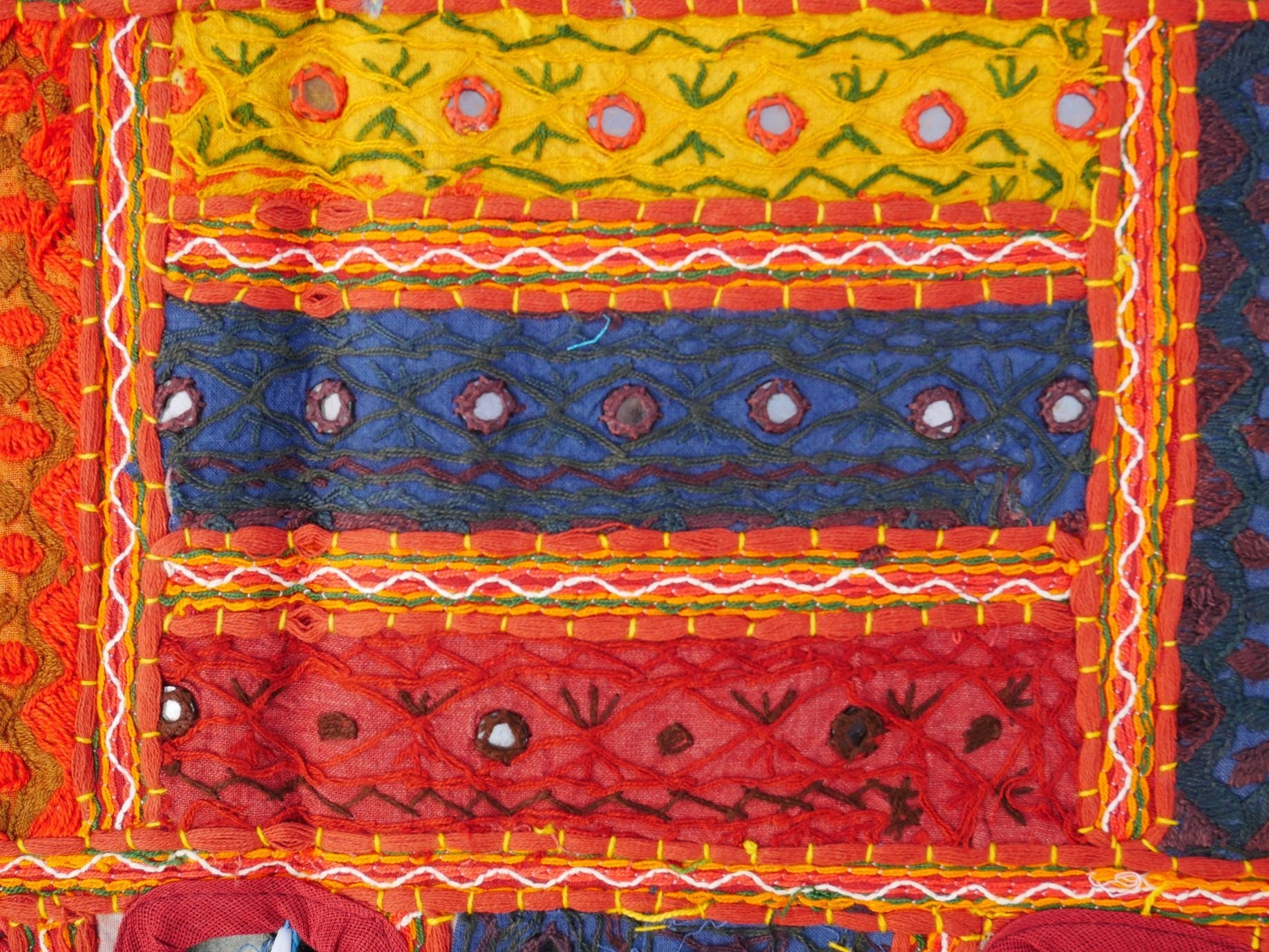 Colorful Toran - Indian door hanging - Boho window valance multicolor - The Shanti Home