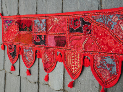 Indian Toran - door hanging - boho curtain - colorful window valance - The Shanti Home