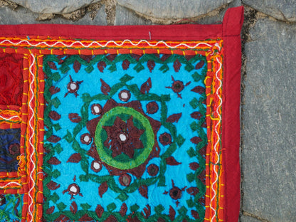 Colorful Toran - Indian door hanging - Boho window valance multicolor - The Shanti Home