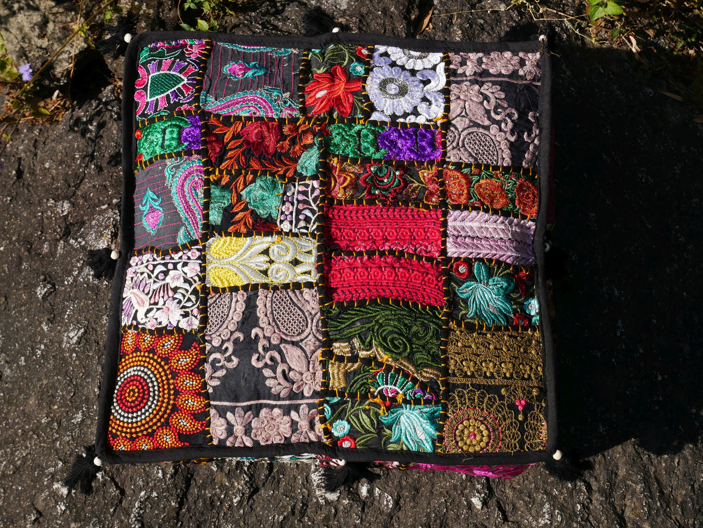 Small floor pillow cover | meditation cushion for Indian bohemian floor seating - The Shanti Home