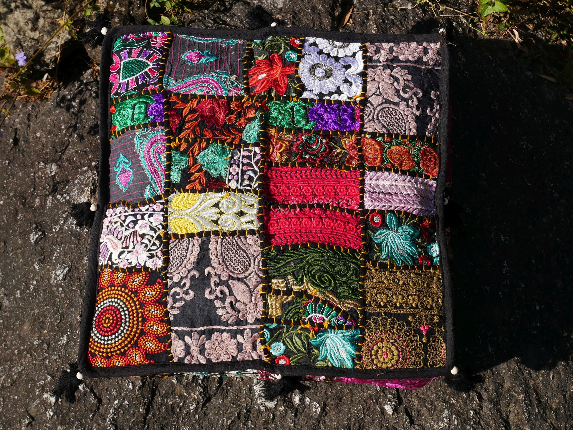 Small floor pillow cover | meditation cushion for Indian bohemian floor seating - The Shanti Home