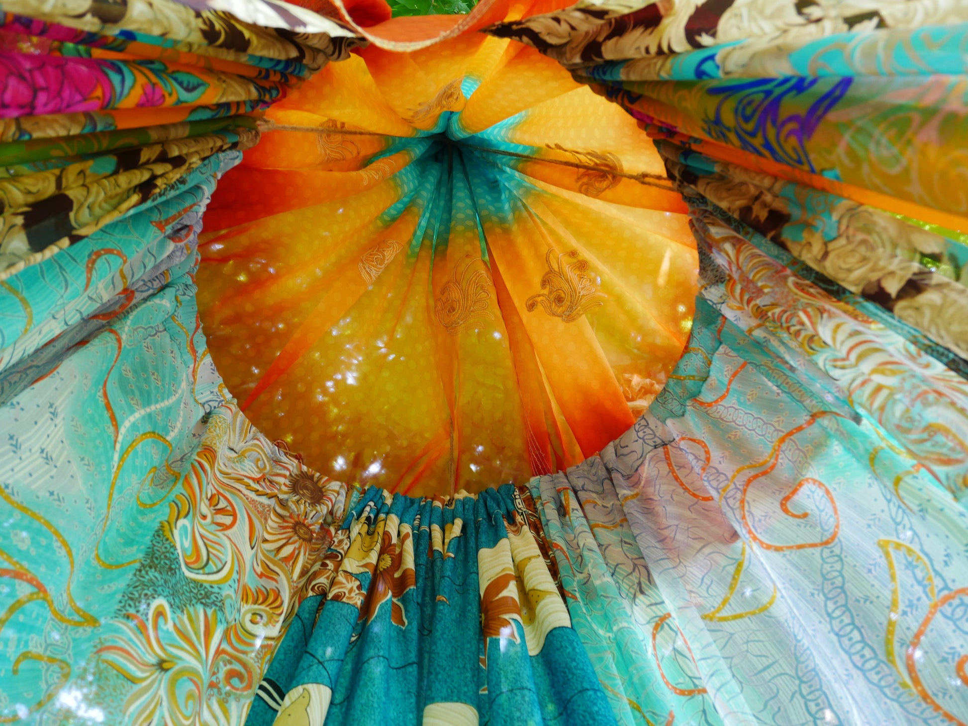 Boho canopy - Saree tent - bed canopy | bohemian wedding backdrop | Indian Hippie decor - floor seating area | meditation room - glamping - The Shanti Home