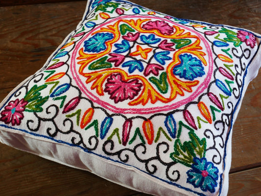 Meditation cushion - square floor pillow "Himalayan Mandala" | floor cushion cover