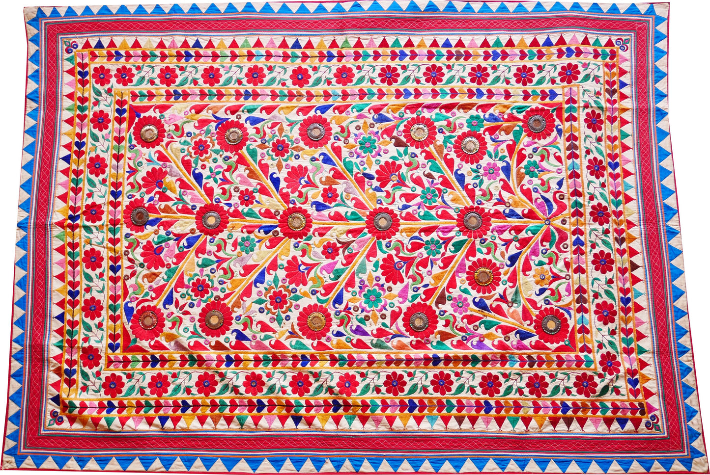 Tribal wedding decor | vintage bed throw - ceiling decor | authentic vintage Banjara embroidery - bohemian bedroom - one of  kind - The Shanti Home