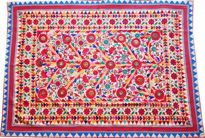 Tribal wedding decor | vintage bed throw - ceiling decor | authentic vintage Banjara embroidery - bohemian bedroom - one of  kind - The Shanti Home