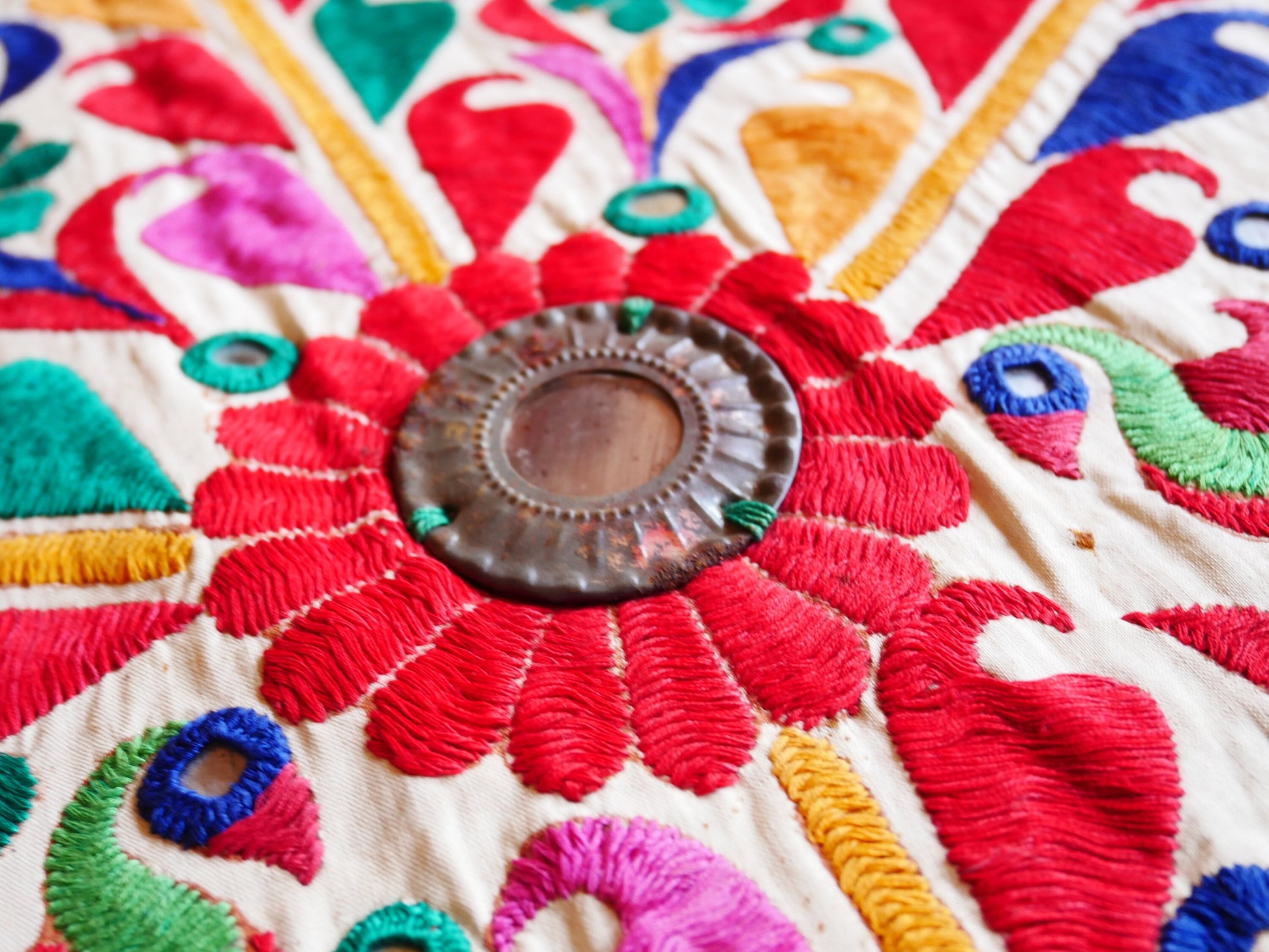 Tribal wedding decor | vintage bed throw - ceiling decor | authentic vintage Banjara embroidery - bohemian bedroom - one of  kind - The Shanti Home