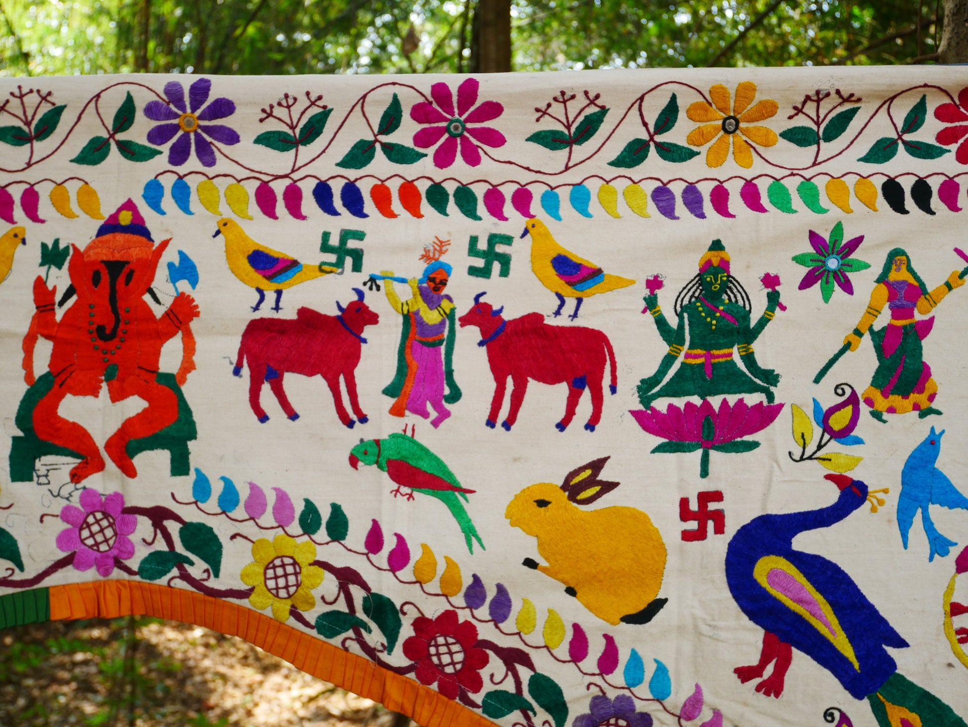 Vintage door valance - colorful Toran - window topper | authentic vintage - Indian tribal door decor | boho wall tapestry - bohemian curtain - The Shanti Home