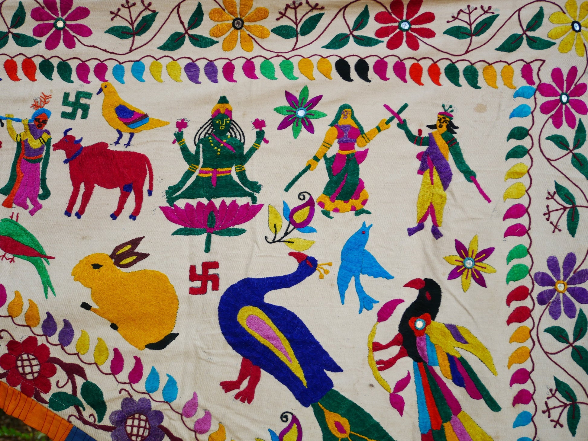 Vintage door valance - colorful Toran - window topper | authentic vintage - Indian tribal door decor | boho wall tapestry - bohemian curtain - The Shanti Home